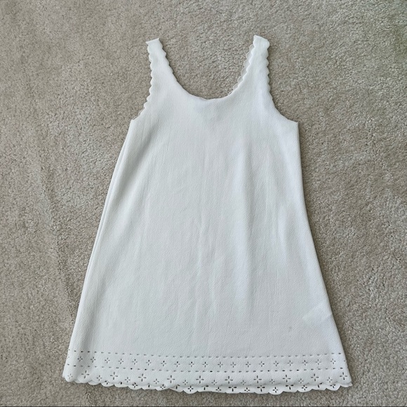 H&M White Scallop Dress M - Picture 2 of 5